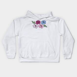 Cute colorful flowers Kids Hoodie